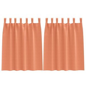 vidaXL Perdele Opaque cu Inel 2 pcs Terracota 140 x 140 cm Poliester