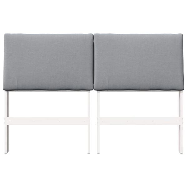 vidaXL Tăblie tapițată Gri deschis 150 cm Lemn de pin masiv