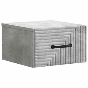vidaXL Dulap de noapte suspendat Gri Beton 34,5 x 33 x 20 cm