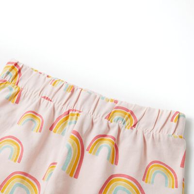 Pijamale pentru copii cu mâneci scurte, roz pal, 104