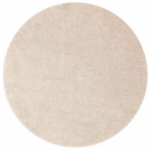 vidaXL Covor Shaggy Antiderapant Crem 120 x 120 cm PP