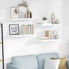vidaXL Rafturi de perete, 4 buc., alb extralucios, 60x23,5x3,8 cm, MDF