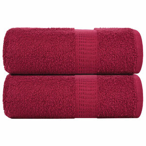 vidaXL Prosoape de baie, FROGN, 2 buc., Bordeaux, 30x30 cm, 360 g/m&sup2;