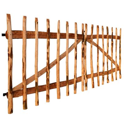 vidaXL Poartă dublă de gard, lemn de alun tratat, 300x120 cm