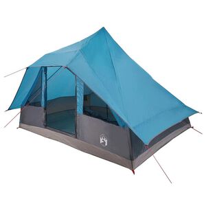 vidaXL Cort Tipi cu acoperiș albastru 364 x 281 x 257 cm tafta