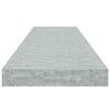 vidaXL Raft de perete suspendat, gri beton, 90x23,5x3,8 cm, MDF