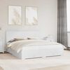 vidaXL Cadru de pat cu headboard Alb 180 x 200 cm Lemn compozit