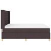 vidaXL Pat cu arcuri cu saltea cu headboard Maro 140 x 200 cm țesătură