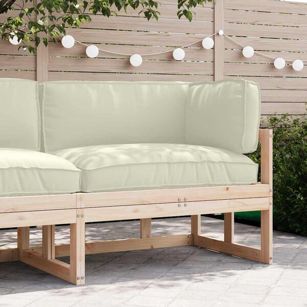 vidaXL Set de perne pentru palet 3 pcs Crem Material Oxford