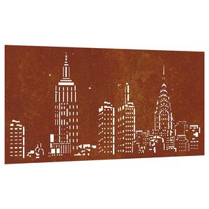 vidaXL Decor perete de grădină 105x55 cm design orizont oțel Corten
