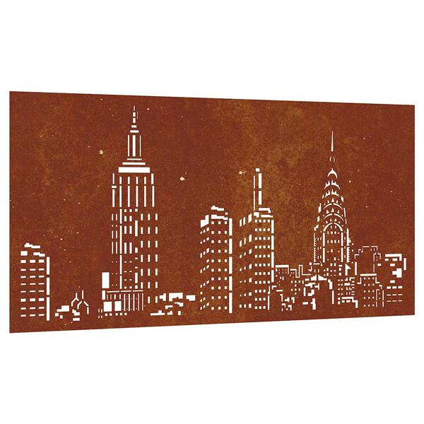 vidaXL Decor perete de grădină 105x55 cm design orizont oțel Corten