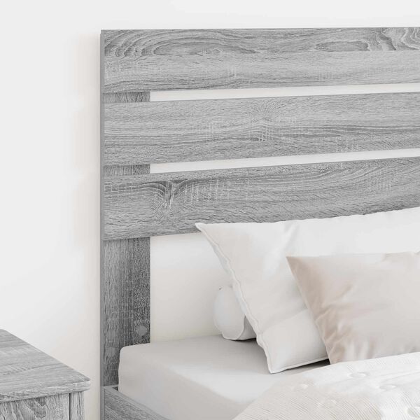 vidaXL Tăblie cap cu headboard Gri Sonoma 75 cm Lemn compozit