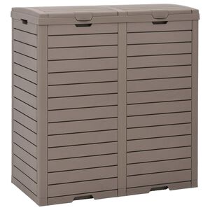 vidaXL Coș de gunoi de exterior maro deschis 78x41x86 cm polipropilenă