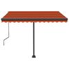 vidaXL Copertină autonomă retractabilă automat, oranj&maro 350x250 cm