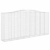 vidaXL Coș gabion arcuit, 400x50x180/200 cm, fier galvanizat