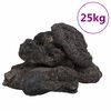 vidaXL Roci vulcanice, 25 kg, negru, 10-30 cm