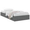 vidaXL Pat cu storage cu depozitare Gri &icirc;nchis 203 x 100 cm Țesătură
