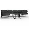 vidaXL Set mobilier de grădină cu perne, 7 piese, antracit, aluminiu