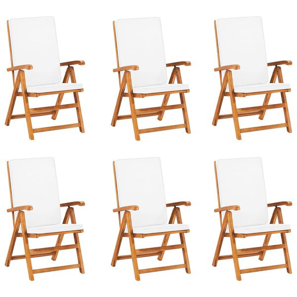 vidaXL Set mobilier de grădină cu perne, 7 piese, lemn masiv de tec