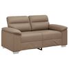 vidaXL Canapea cu 2 locuri Cappuccino, 160x81x84 cm, piele ecologică
