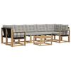vidaXL Set de canapele de exterior cu pernă 8 pcs Alb și gri deschis