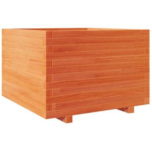 vidaXL Jardinieră grădină, maro ceruit, 70x70x49,5 cm, lemn masiv pin