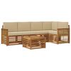 vidaXL Set canapea sectională cu pernă 5 pcs natural