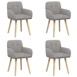 vidaXL Scaune de dining 4 buc. Boucl&eacute; Gri deschis 59 x 56,5 x 85 cm