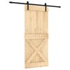vidaXL Ușă glisantă 90 x 210 cm Lemn de Pin Solid (Nefinisat)
