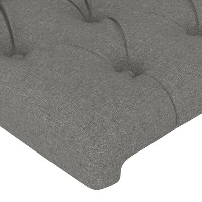 vidaXL Tăblie de pat, gri închis, 80x7x78/88 cm, textil