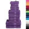 vidaXL Set de prosoape premium SOLUND, 12 piese, violet, 600 g/m&sup2;