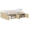 vidaXL Cadru de pat cu sertar Stejar Sonoma 80 x 200 cm Lemn prelucrat