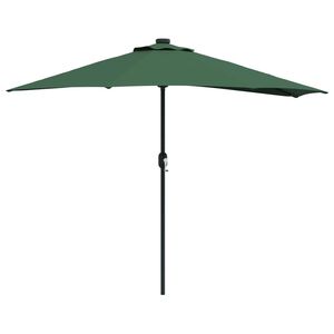 vidaXL Parasol de Grădină Verde 294 x 150 x 224 cm Poliester și oțel