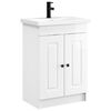 vidaXL Set de mobilier pentru baie Alb foarte lucios