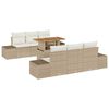 vidaXL Set de canapele pentru grădină 7 pcs Bej Rattan poli
