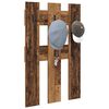 vidaXL Răcător de paltoane montat pe perete Lemn vechi 65 x 3 x 100 cm