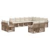 vidaXL Set de canapele pentru grădină 12 pcs Bej și alb crem poliratan