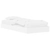 vidaXL Cadru de pat cu depozitare Alb 80 x 200 cm Lemn prelucrat