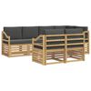 vidaXL Set de canapele de exterior 7 pcs Alb și antracit