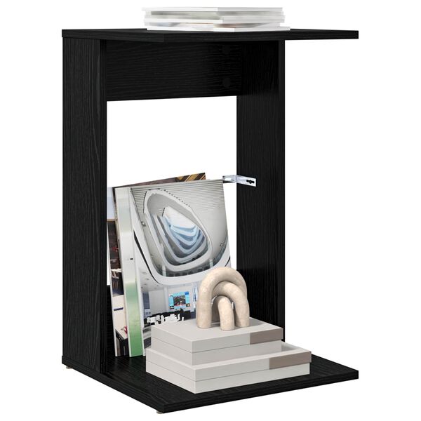 vidaXL Masă laterală Stejar Negru 40 x 38 x 62,5 cm Lemn compozit