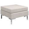 vidaXL Taburet modular cu pernă, crem, material textil