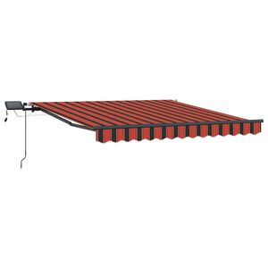 vidaXL Cortina Retractabilă portocaliu și maro 300 x 250 cm țesătură