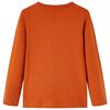 Tricou pentru copii cu m&acirc;neci lungi, ruginiu deschis, 128