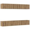 vidaXL Set mobilier TV de perete cu 4 piese, stejar artizanal, 100x30x30 cm