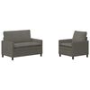 vidaXL Set de canapea 2 pcs Gri deschis Țesătură