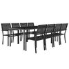 vidaXL Set mobilier de exterior, 9 piese, oțel