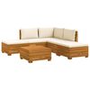 vidaXL 6 buc. Set de canapele de exterior Lemn Solid de Acacia Maro