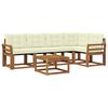 vidaXL Set de canapele de exterior 6 buc. Natural și Crem