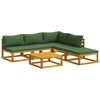 vidaXL Set de canapea 6 buc. natural Lemn Solid de Acacia
