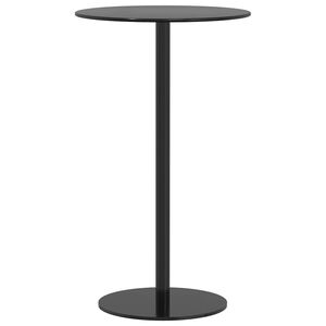 vidaXL Masă de grădină rotundă, negru, &Oslash;60x105 cm, oțel